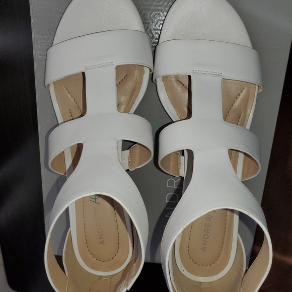 Andrew Geller Shoes - White Sandals